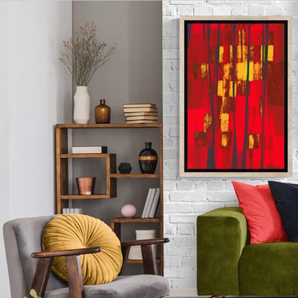 Red and Yellow Abstract Abstract Designs 2