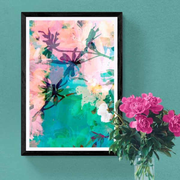 Pastel Flowers on Branch Floral 3