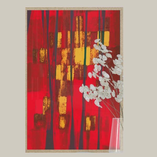 Red and Yellow Abstract Abstract Designs 3