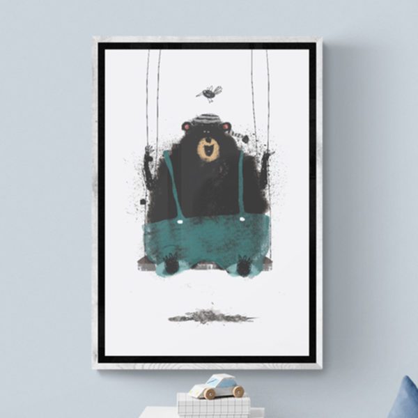 Bear on Swing Kids of All Ages