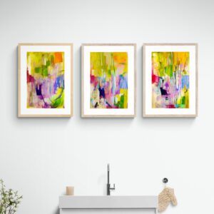 Triptych Abstract Abstract Designs